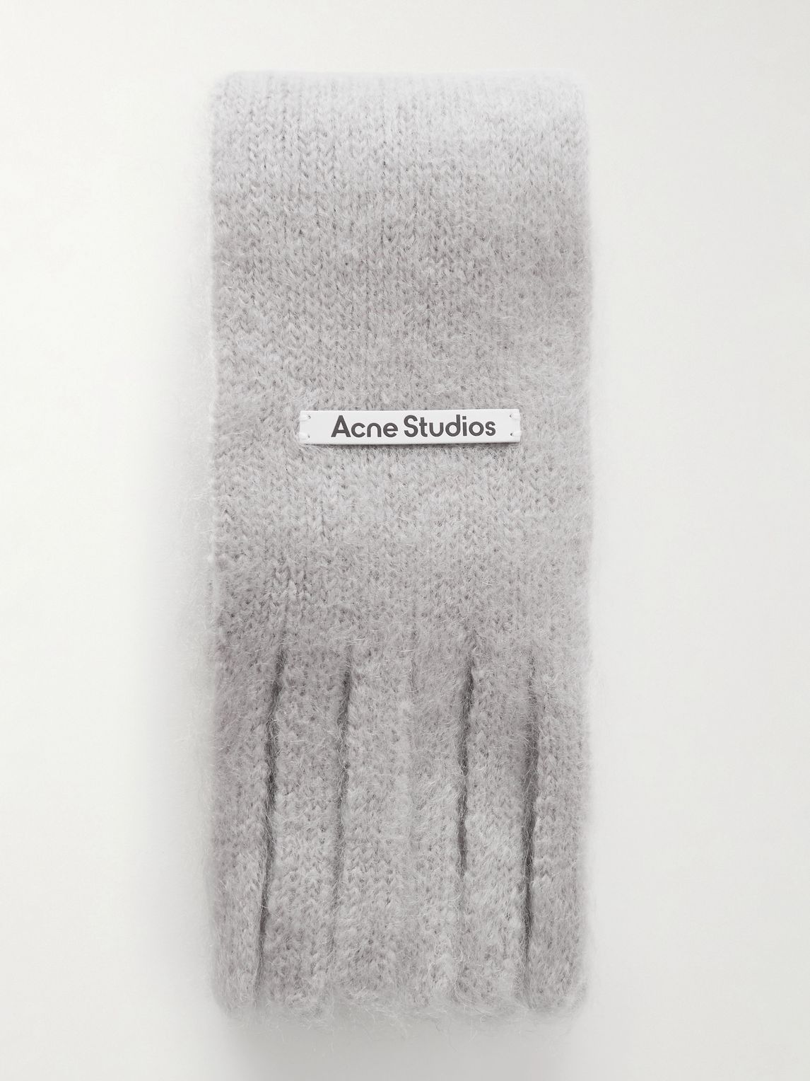 Acne Studios 키나 스키니 프린지 모헤어 울 블렌드 스카프
