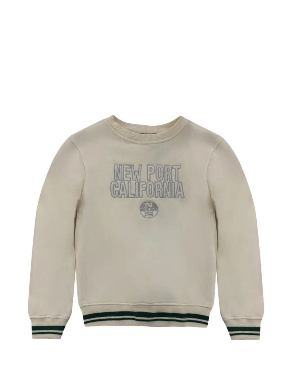 North Sails Kids 로고 자수 스트라이프 트림 스웨터