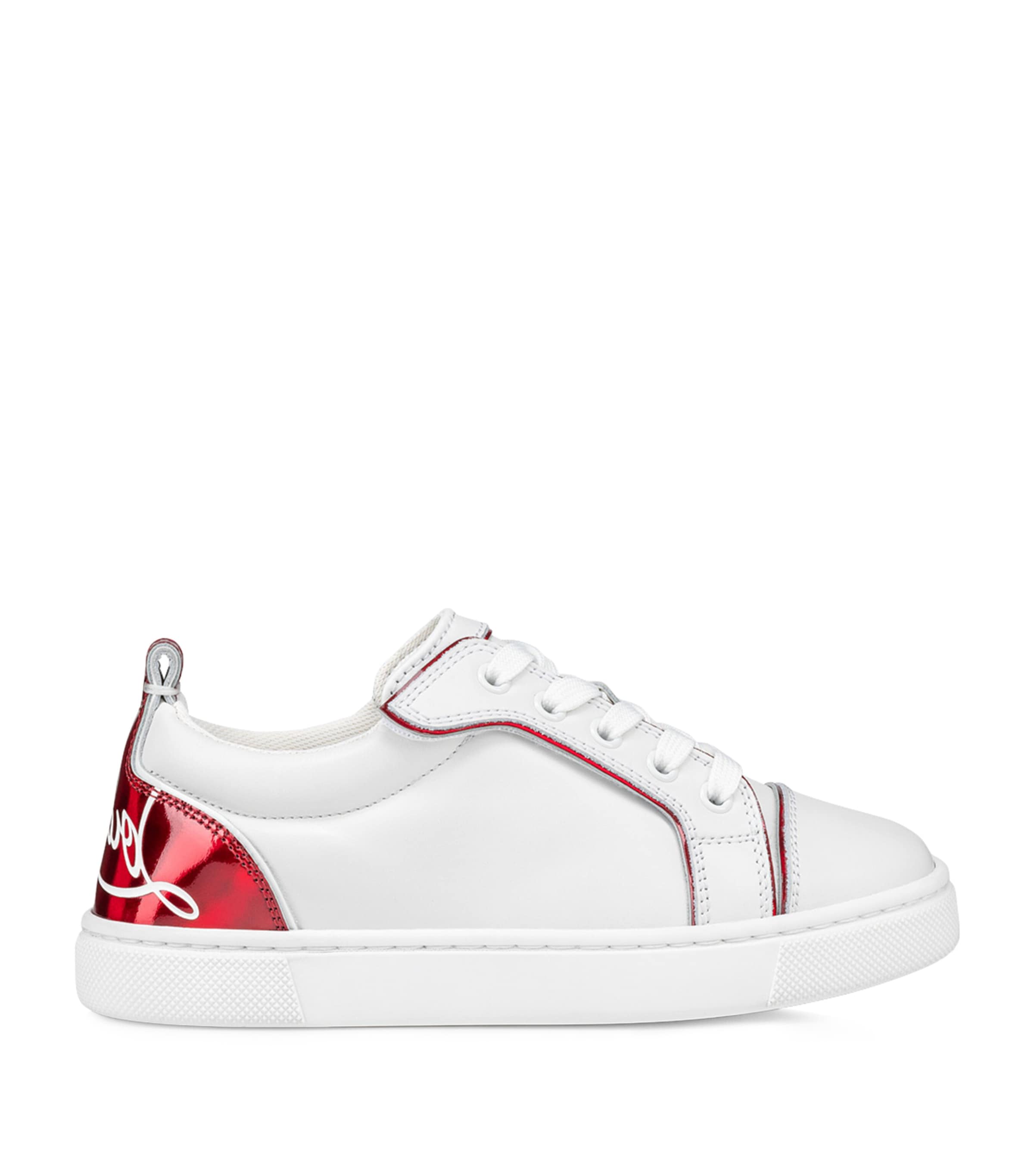 Christian Louboutin Kids 퍼니토 가죽 스니커즈