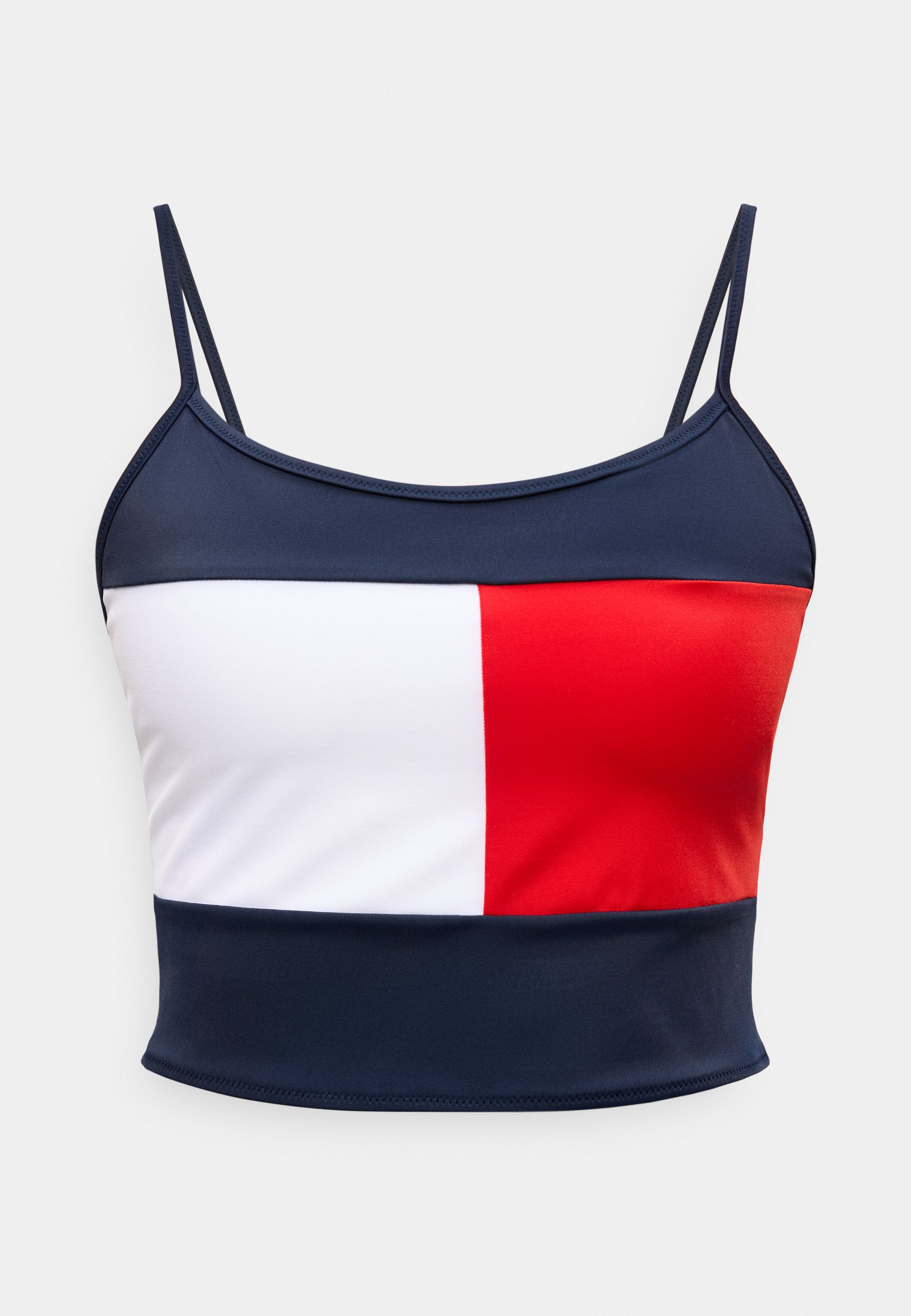 TOMMY HILFIGER 코어 플래그 탱키니 비키니 탑