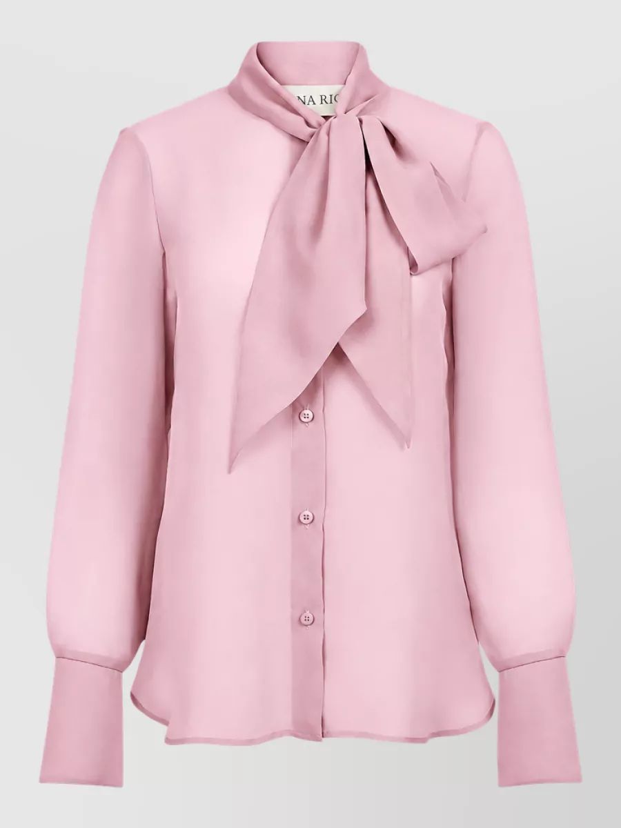 NINA RICCI 실크 롱슬리브 셔츠