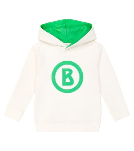 Bogner Kids 로고 코튼 블렌드 저지 후디