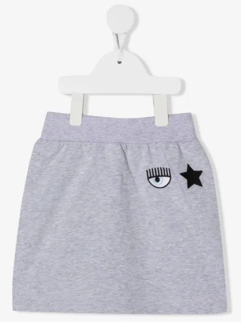 Chiara Ferragni Kids 아이라이크 프린트 트랙 스커트