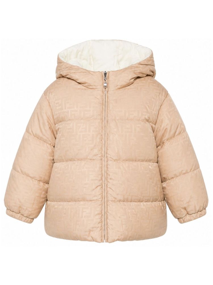 Fendi Kids FF 로고 집업 후드 자켓