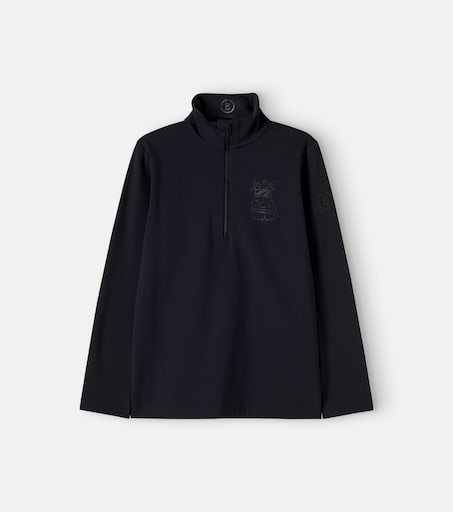 Bogner Kids 프린트 하프 집업 스키 탑