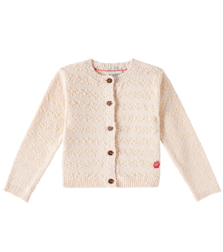 Scotch & Soda Kids 코튼 블렌드 부클 가디건
