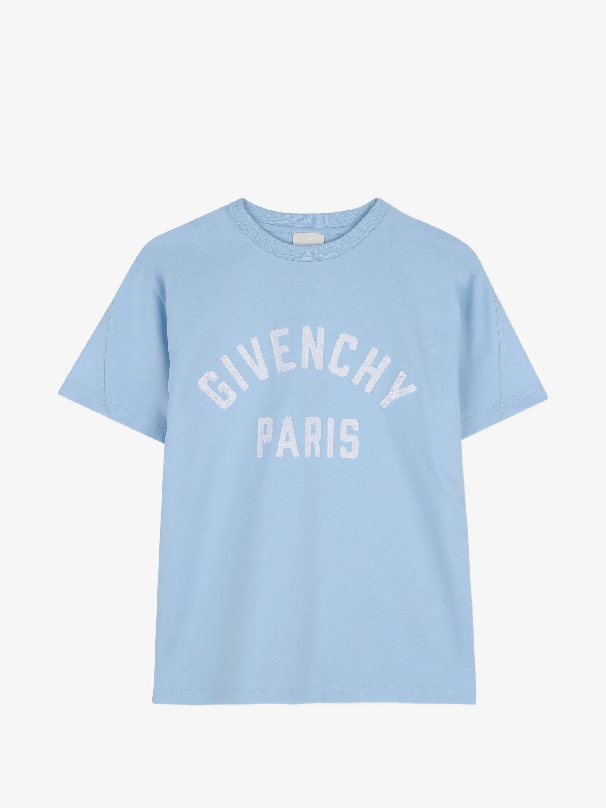 Givenchy Kids 로고 자수 크루넥 티셔츠 100% 면