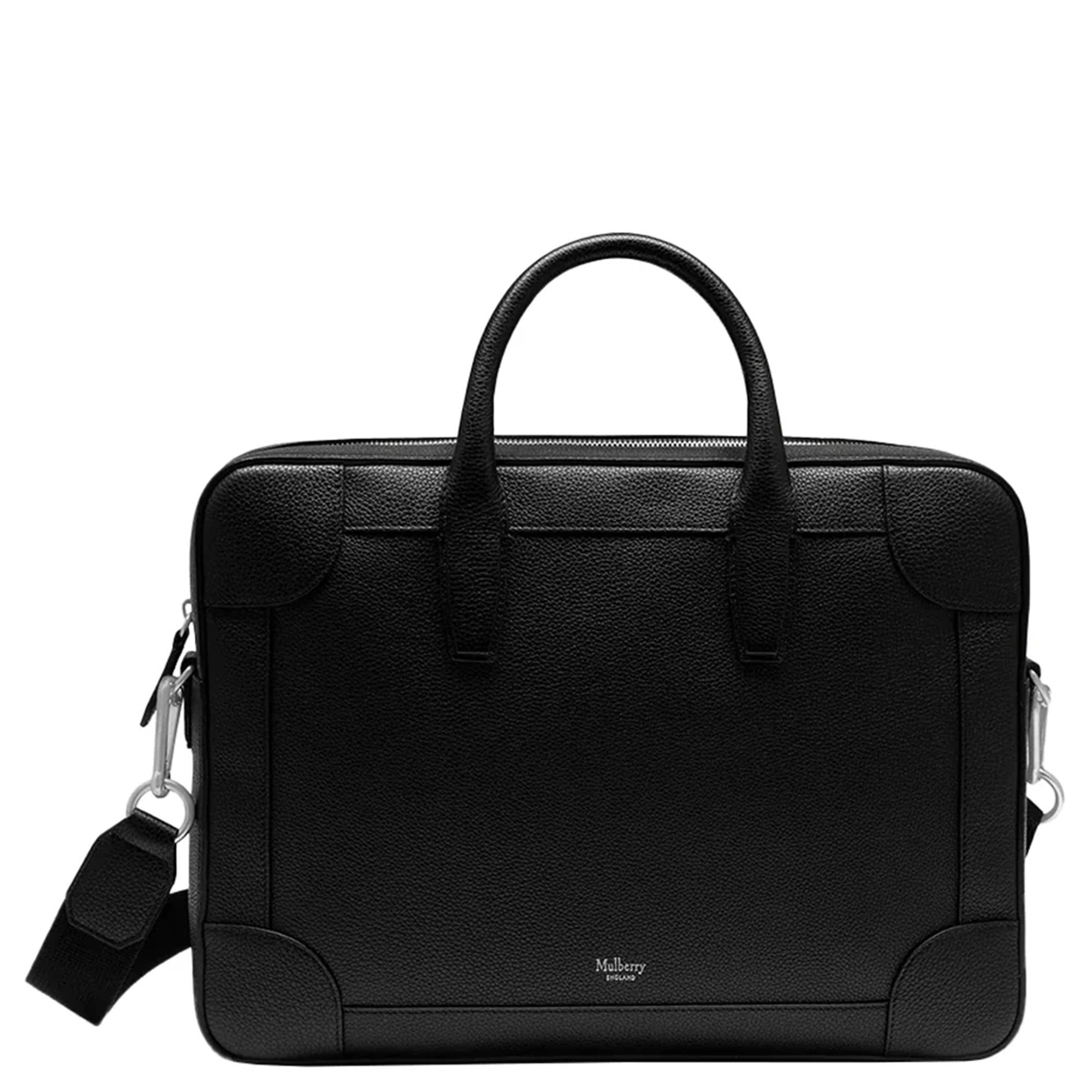 MULBERRY 벨그레이브 싱글 문서 홀더 블랙 스몰 클래식 그레인
