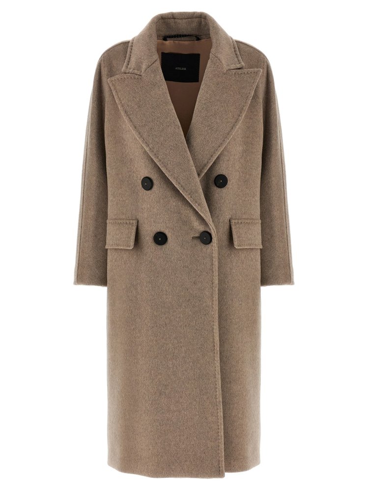 MAX MARA ATELIER 앤거스 더블브레스트 오버사이즈 코트