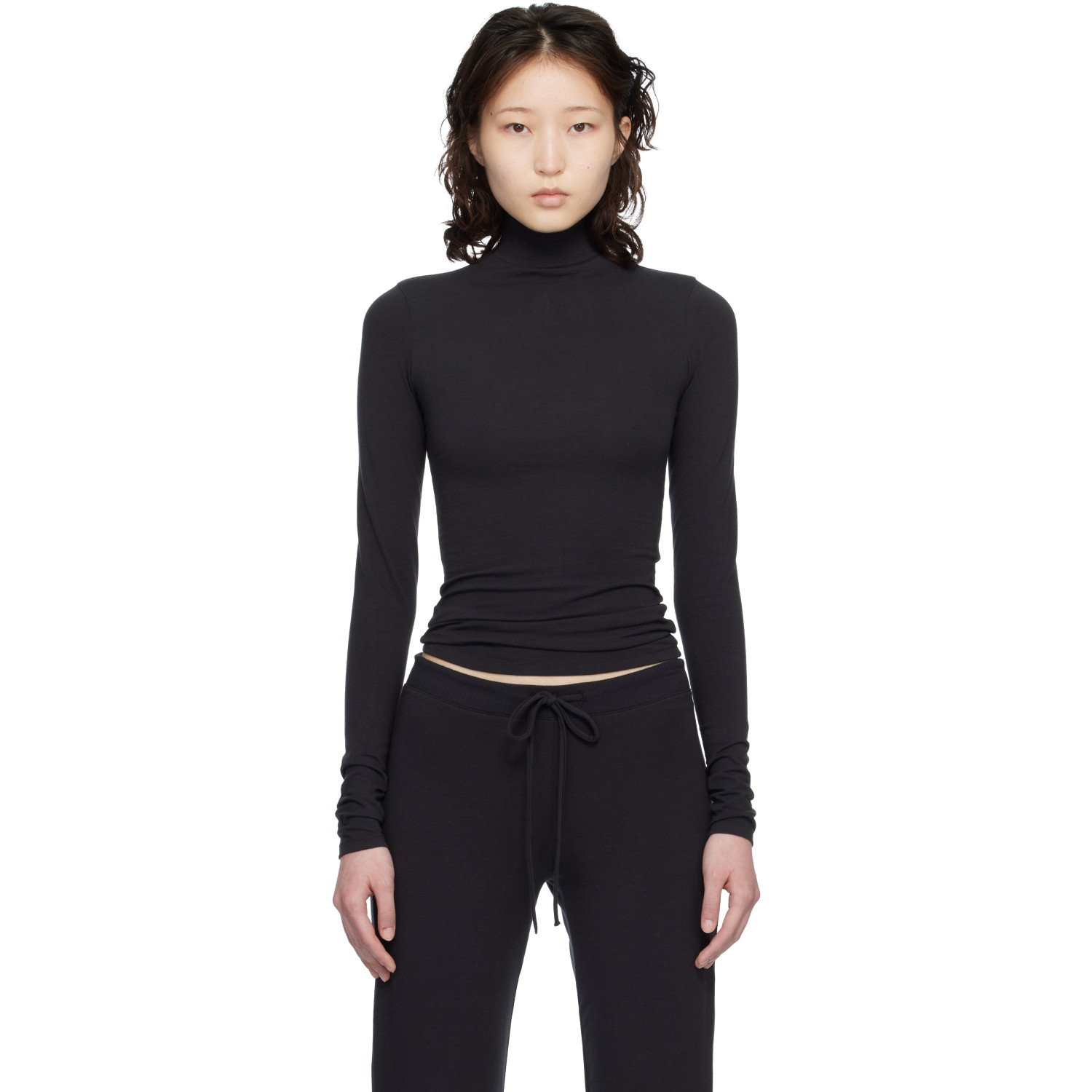 SKIMS 코튼 저지 터틀넥 티셔츠