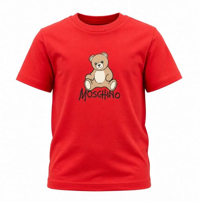 Moschino Kids 테디베어 프린트 크루넥 티셔츠