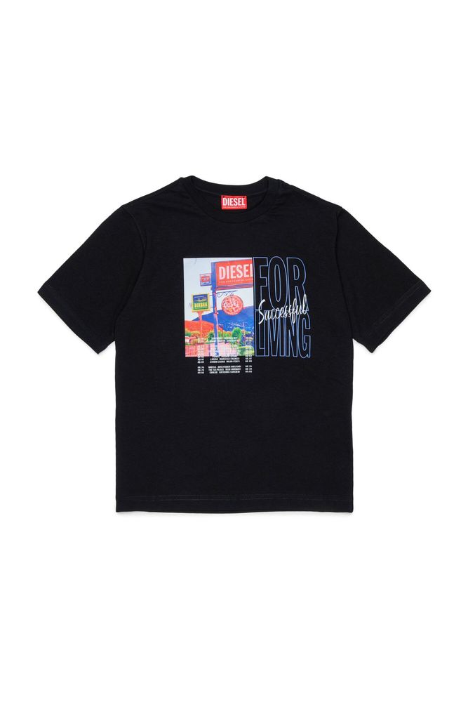 Diesel Kids Tfor 오버 그래픽 티셔츠
