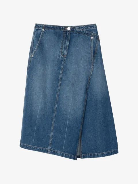 3.1 PHILLIP LIM 비대칭 헴 데님 미디 스커트