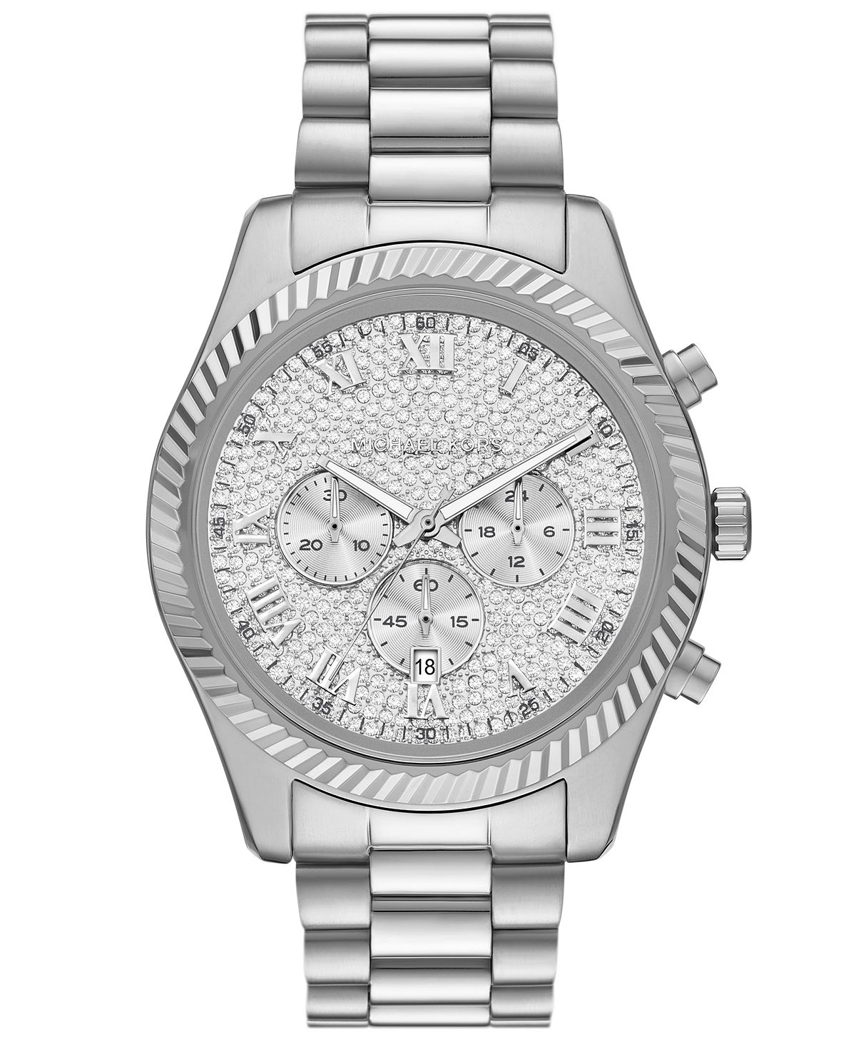 Michael Kors 마이클 남성 쿼츠 크로노그래프 스테인리스 스틸 팔찌 시계 45mm