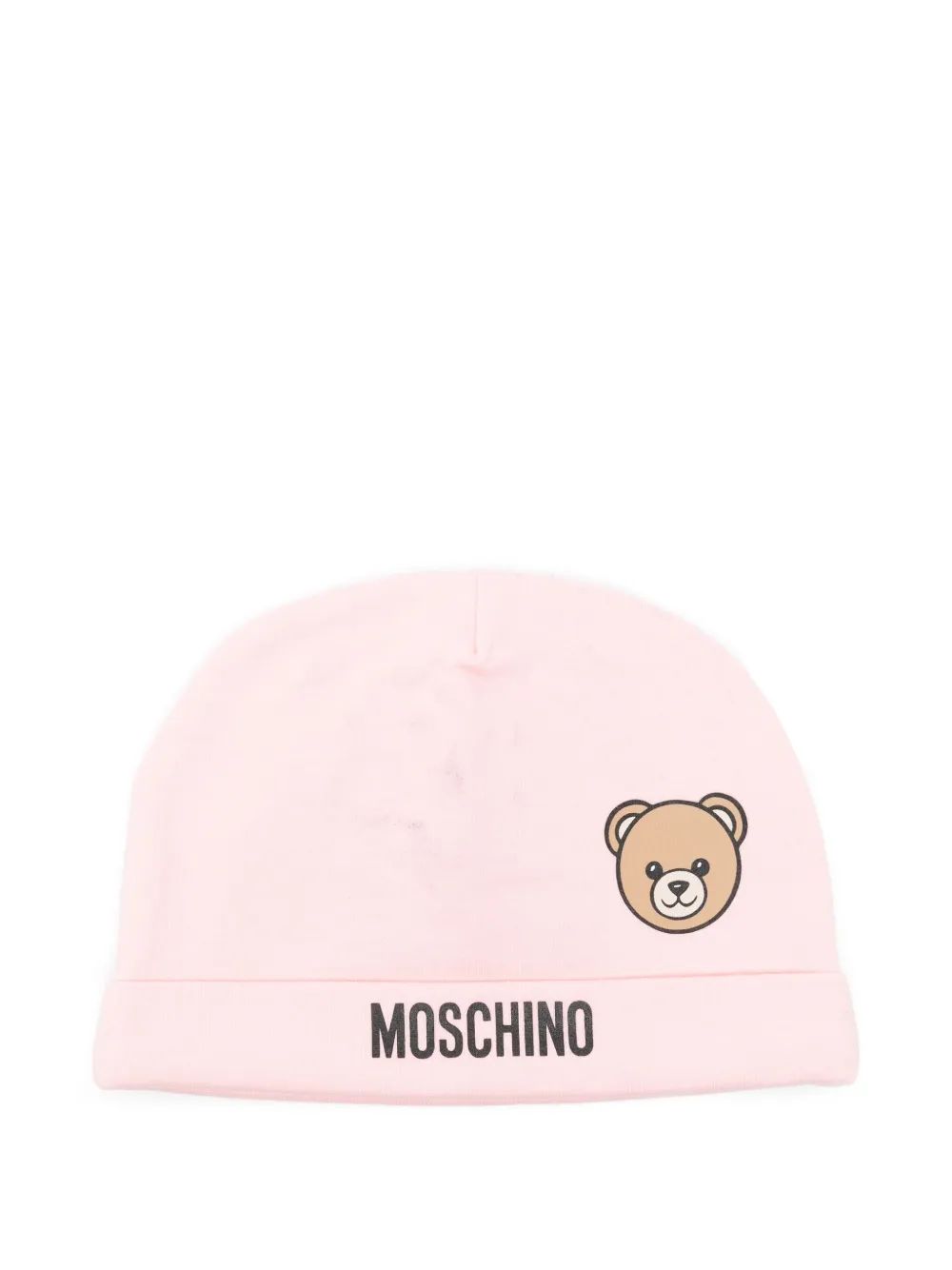 Moschino Kids 테디 로고 코튼 비니