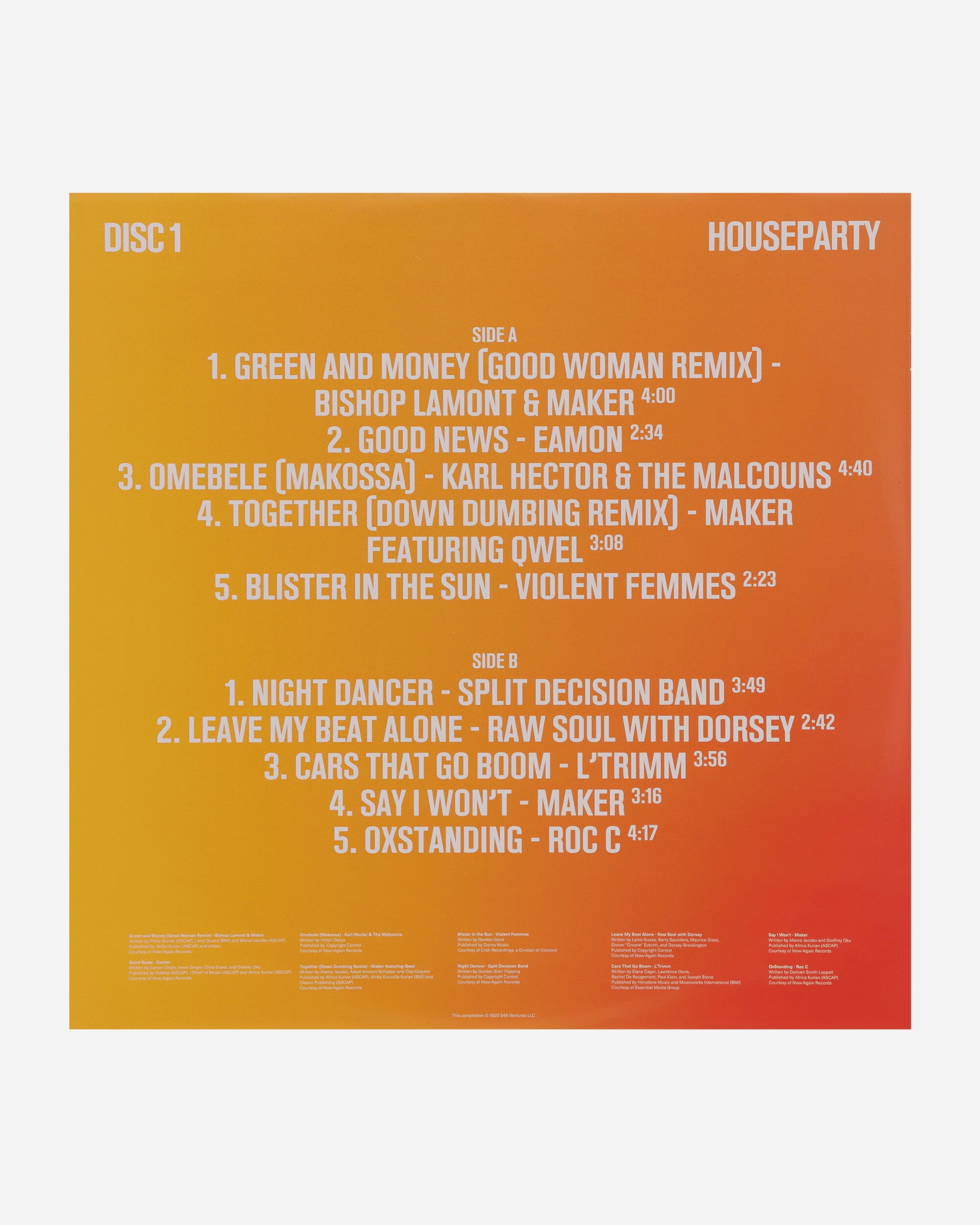 HOUSEPLANT 더블 LP 파티 바이닐