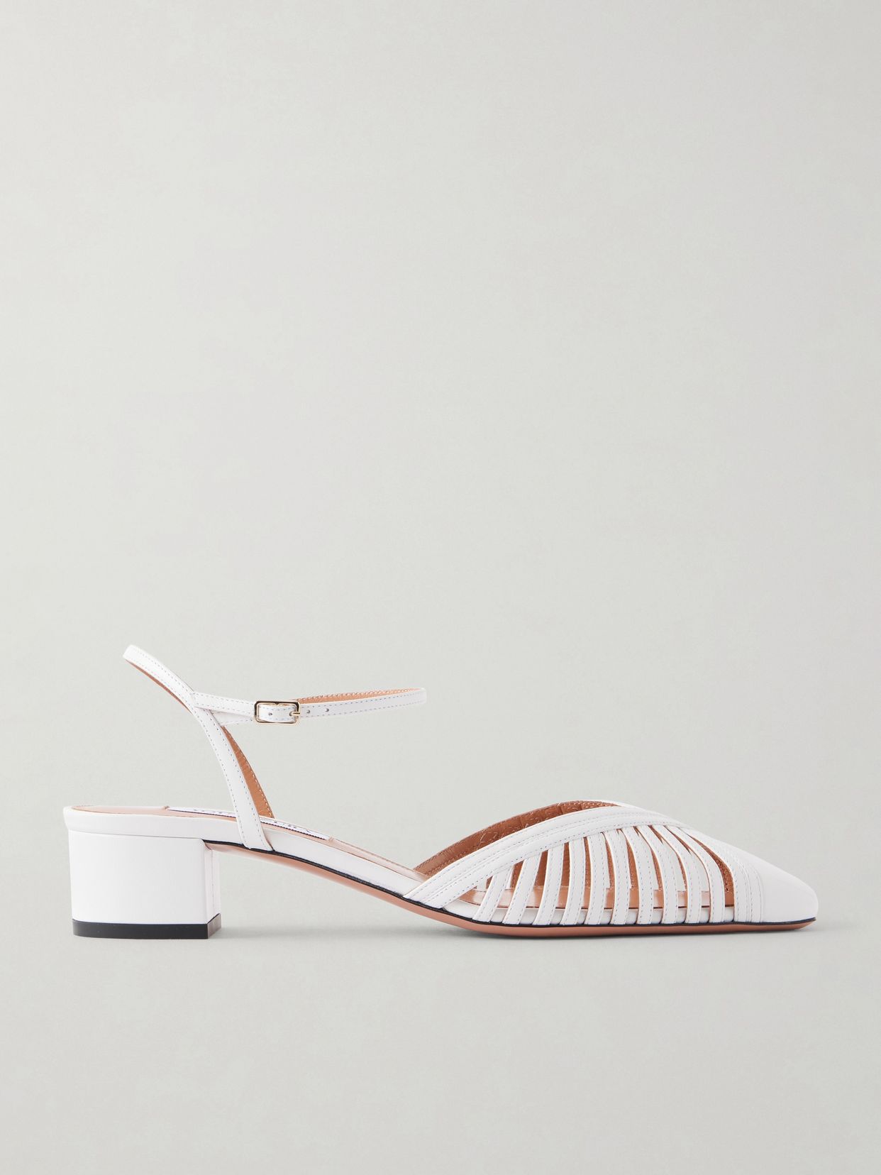 AQUAZZURA 야라 35 가죽 펌프스