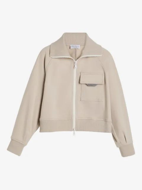 Brunello Cucinelli Kids 투웨이 지퍼 패스닝 스웨트셔츠