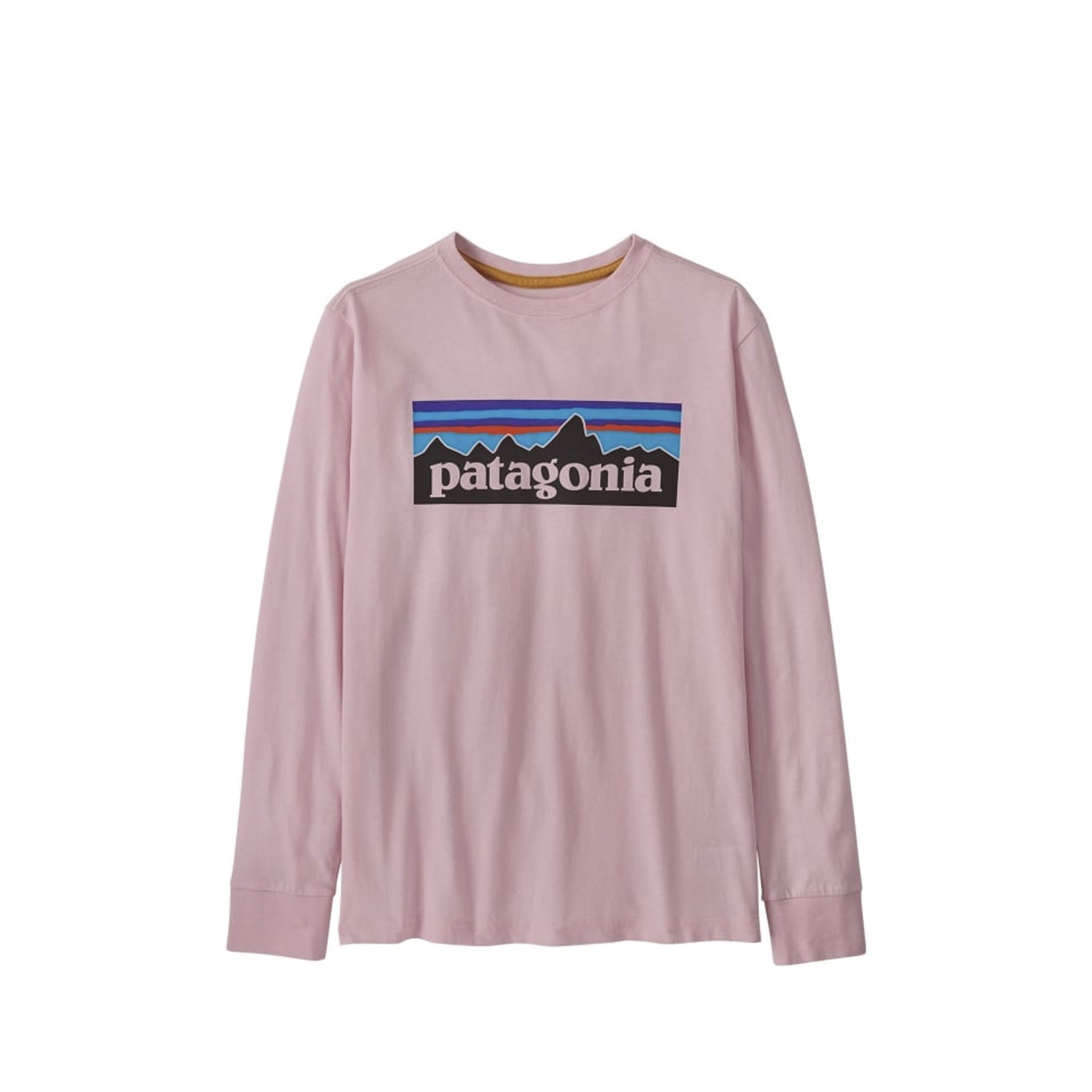 Patagonia Kids 키즈 파타고니아 유기농 인증 P-6 로고 긴팔 티셔츠