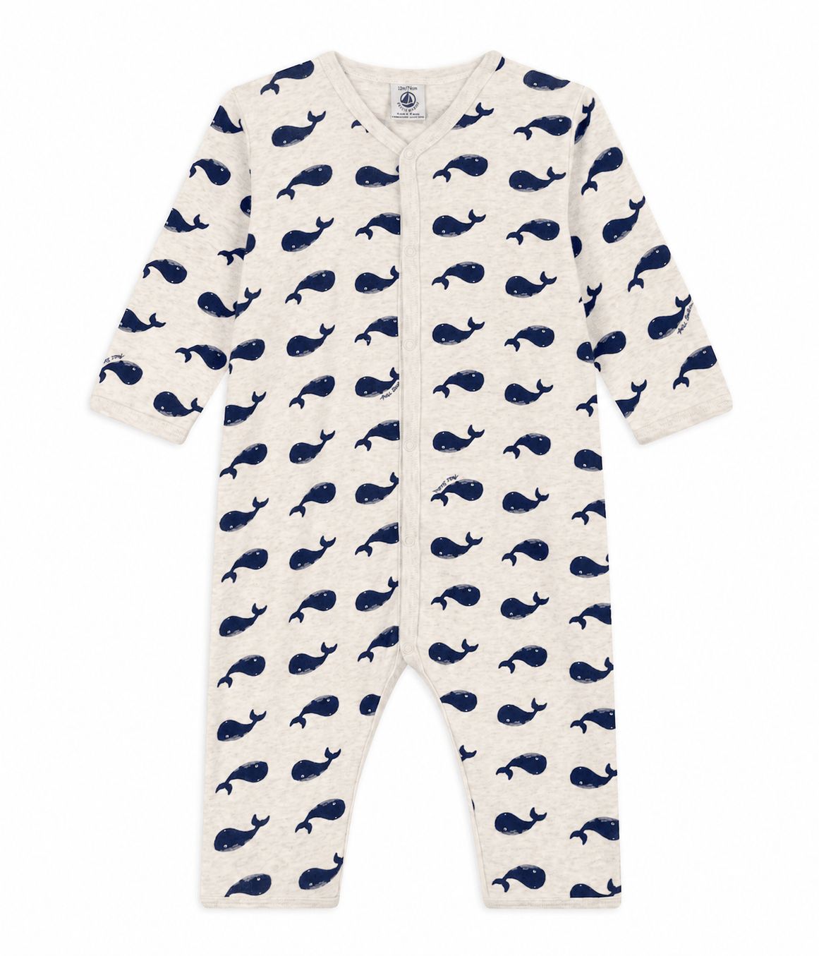 PETIT BATEAU KIDS 풋리스 베이비 슬립수트 몽텔리마르