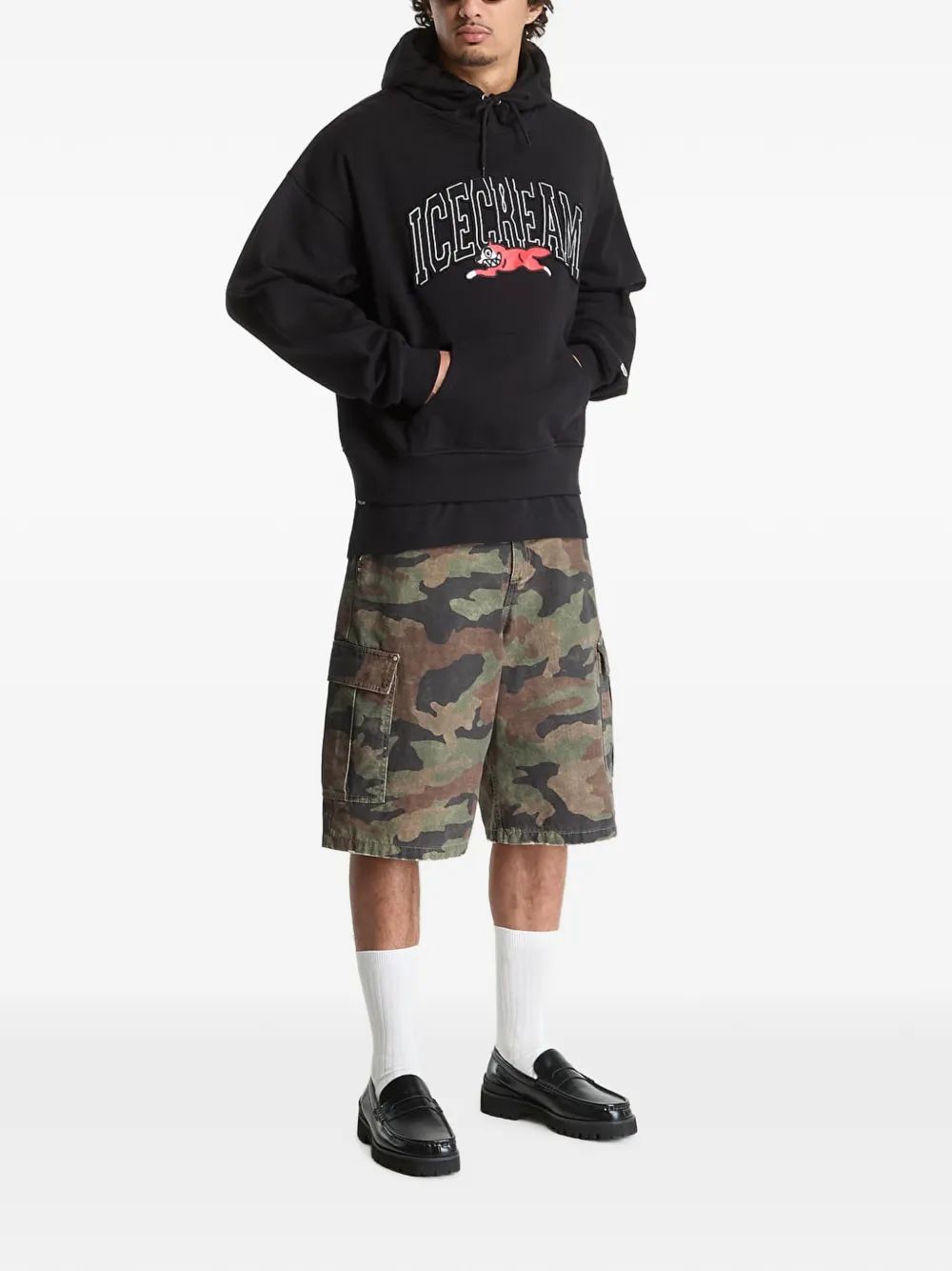 BILLIONAIRE BOYS CLUB 컬리지 아플리케 후드티