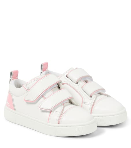 Christian Louboutin Kids 퍼니토 스크래치 레더 스니커즈