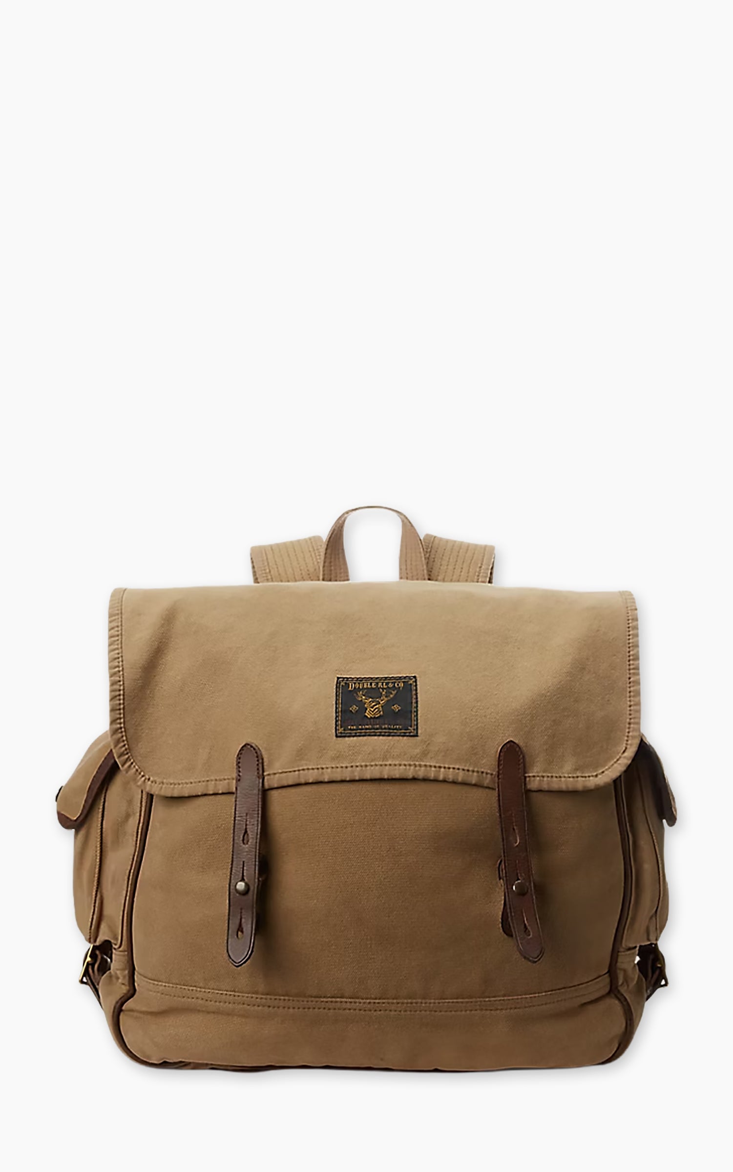 RRL 가죽 트림 캔버스 백팩