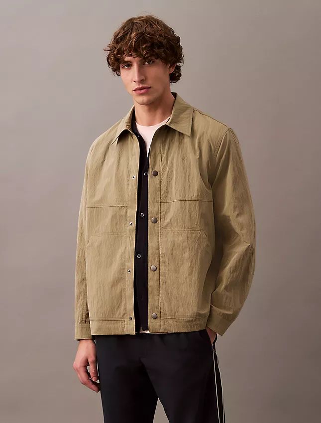 CALVIN KLEIN 나일론 블렌드 클래식 셔츠 자켓