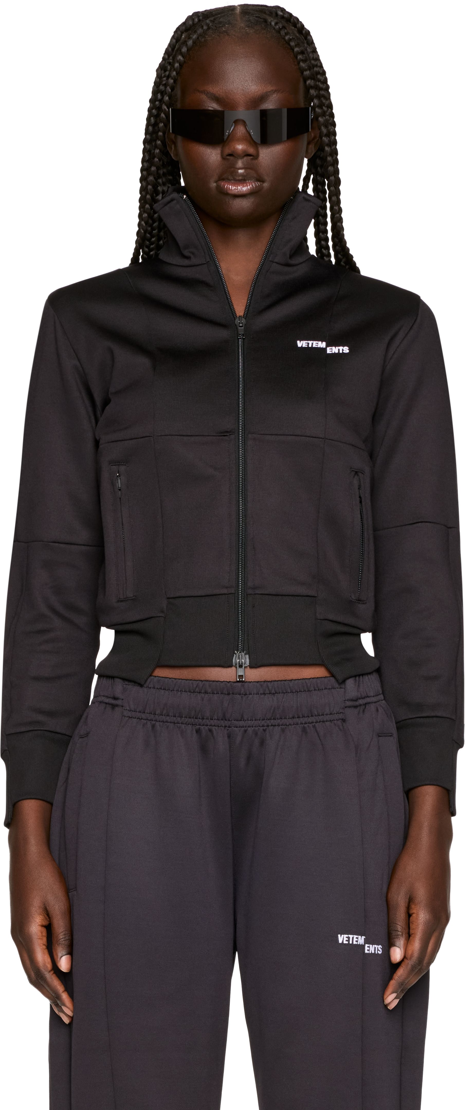 VETEMENTS 커트업 애슬레틱 집업 트랙 자켓