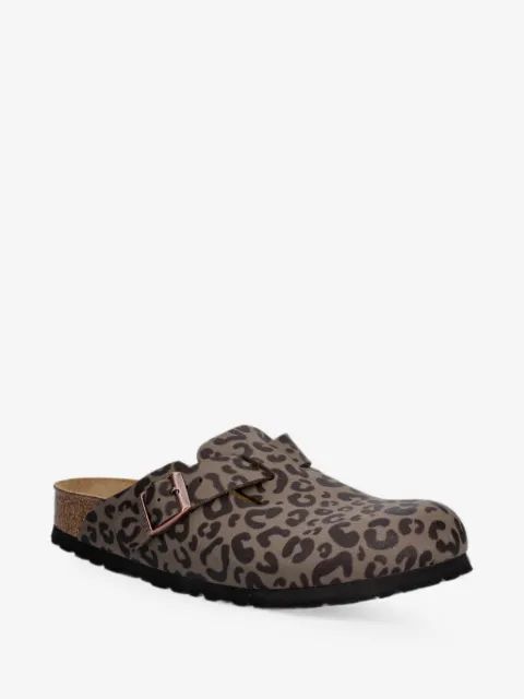Birkenstock Kids 애니멀 프린트 버클 샌들