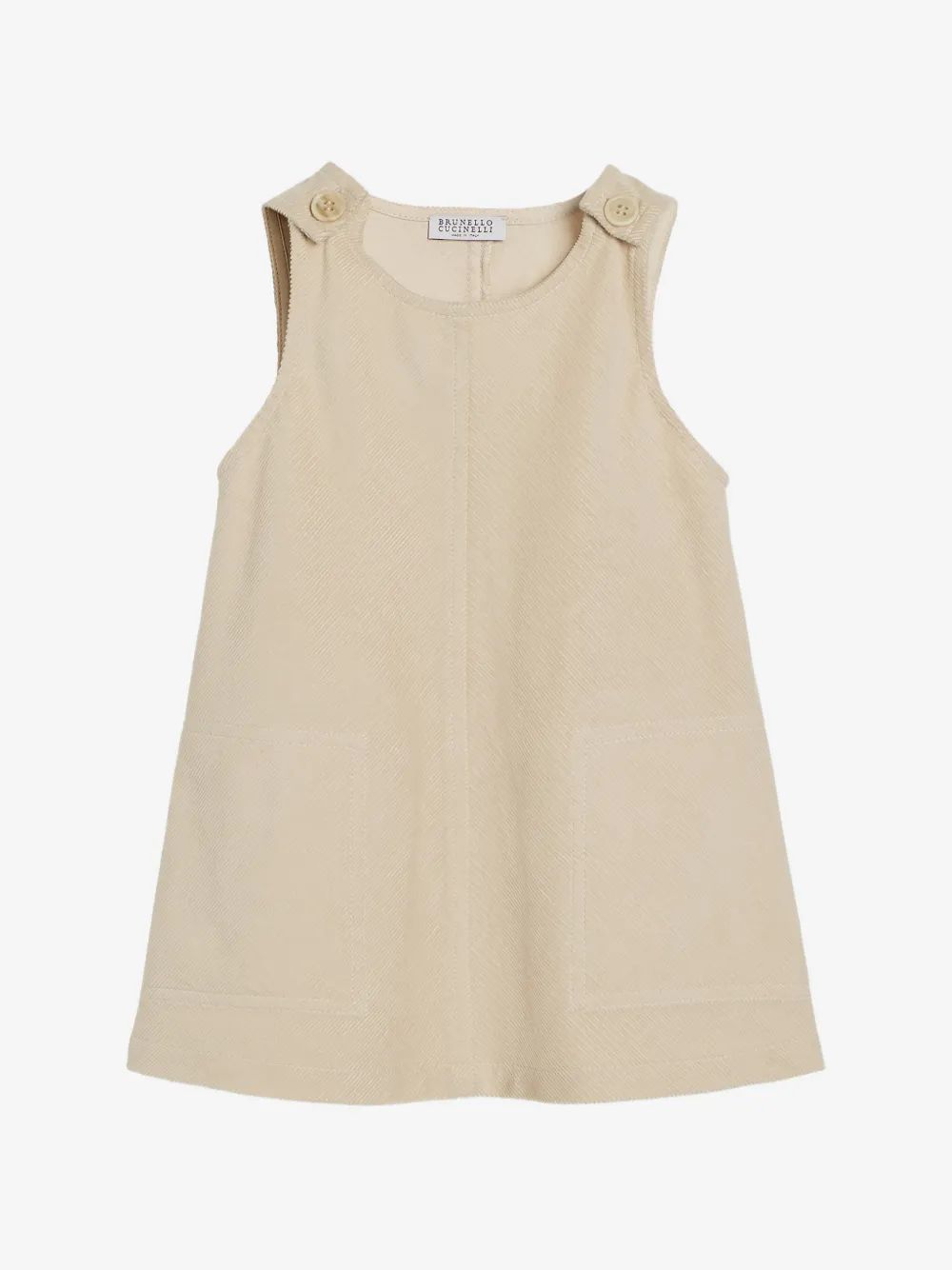Brunello Cucinelli Kids 버니 코듀로이 미니 원피스