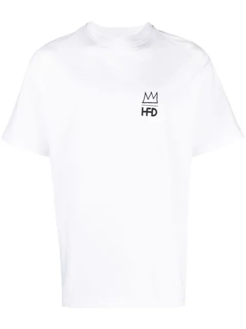 HONEY FUCKING DIJON x Basquiat logo-print cotton T-shirt