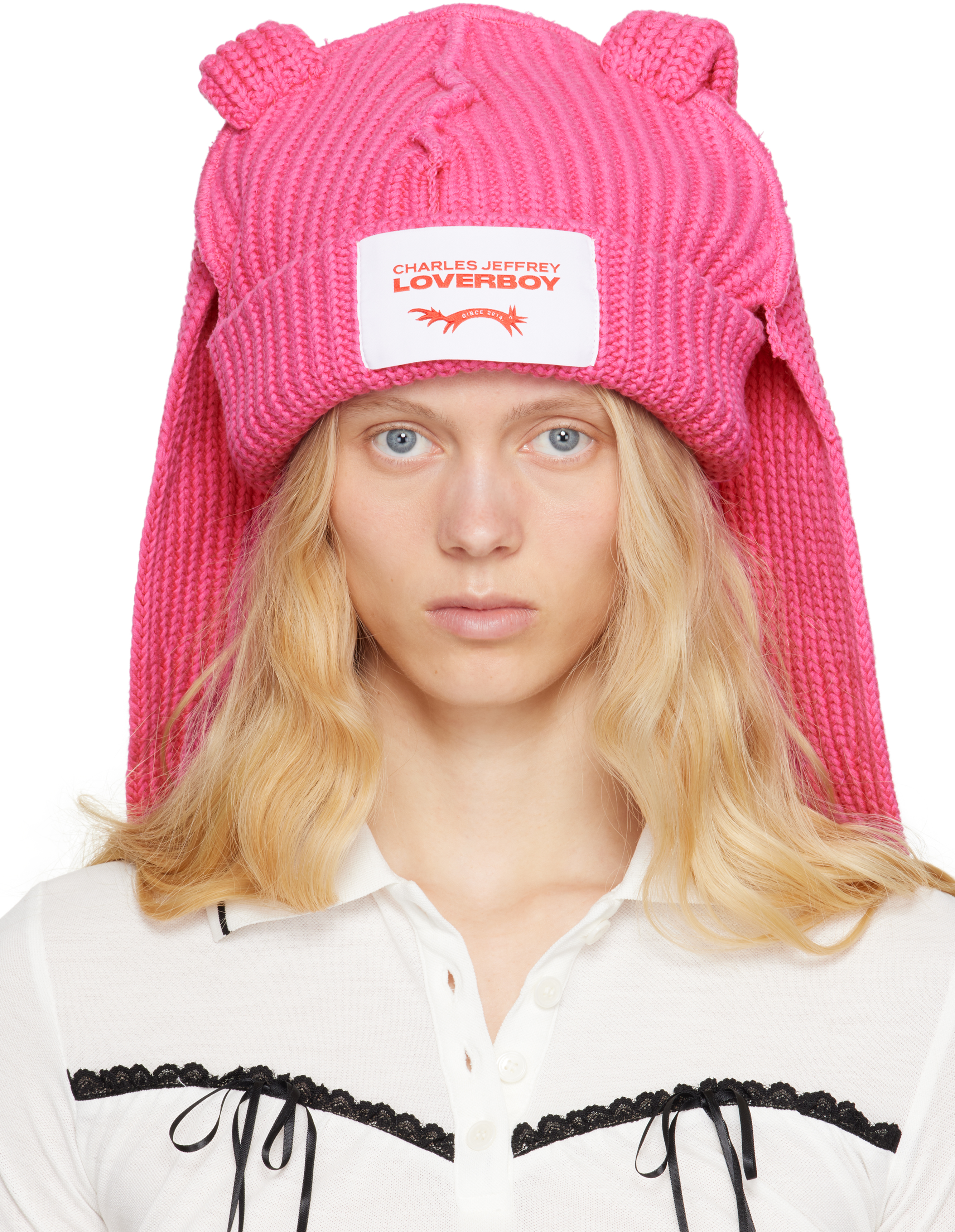 핑크 청키 토끼 비니 | CHARLES JEFFREY LOVERBOY | 페칭 FETCHING