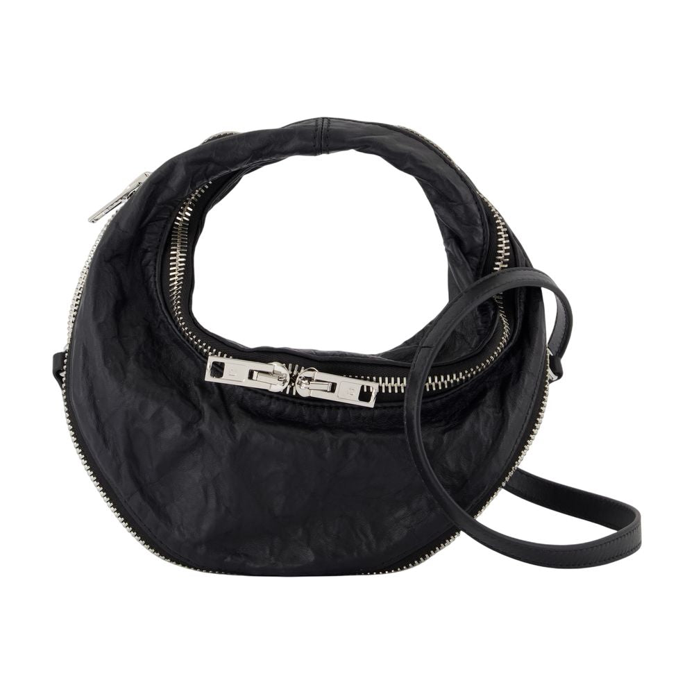 ALEXANDER WANG 트위스트 미니 크로스바디 가죽 블랙