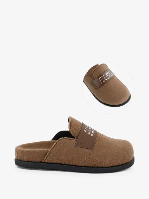 MM6 Maison Margiela Kids 넘버스 프린트 스트랩 슬리퍼