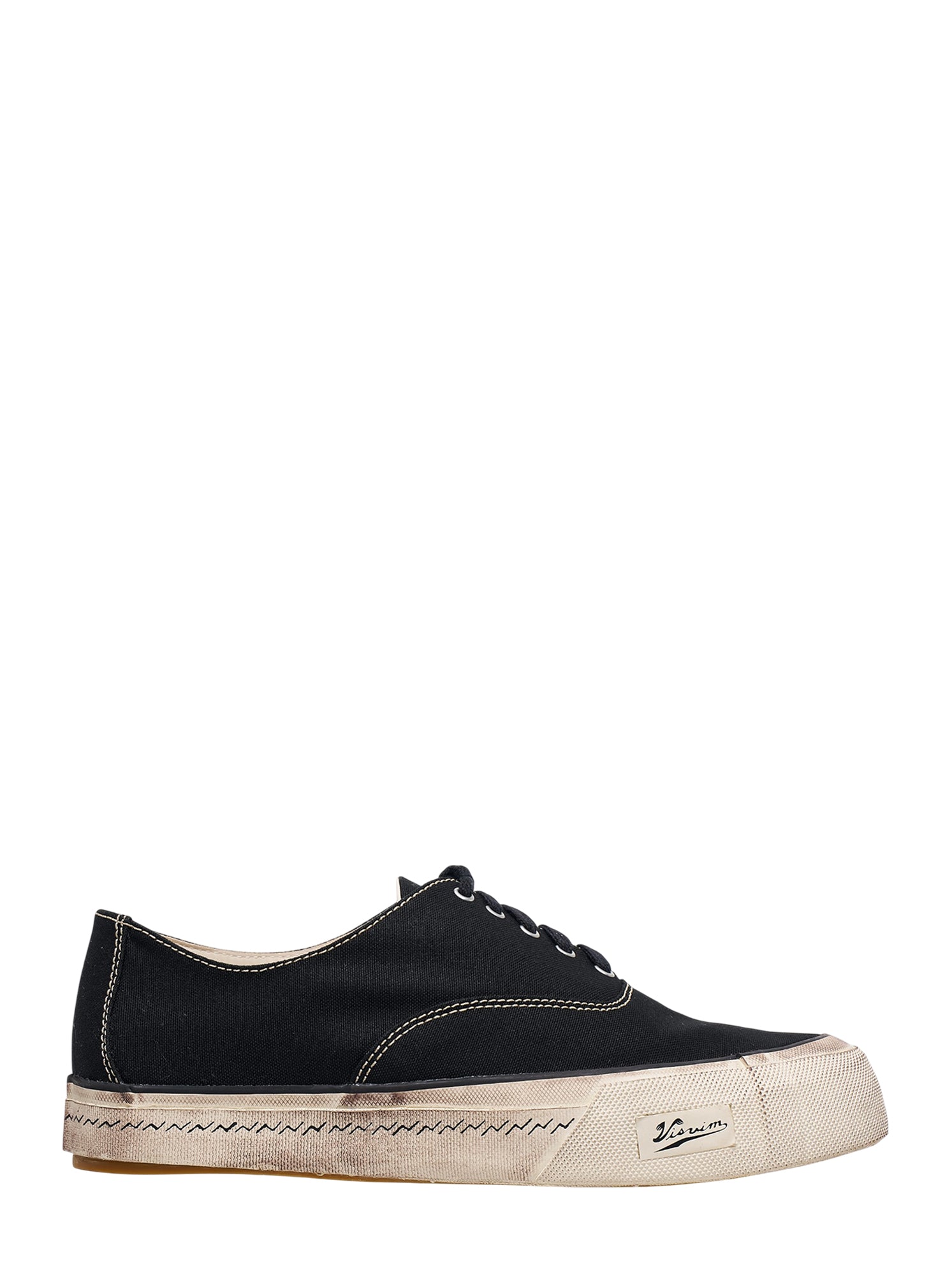 Visvim 로건 덱 로 캔버스 스니커즈