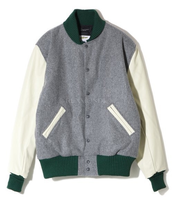 Engineered Garments 엔지니어드 가먼츠 바시티 Jacket Grey 울 Melton 자켓 23F1H051 AL002