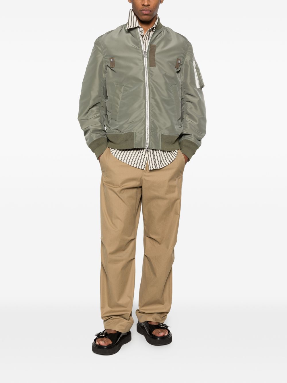 SACAI 나일론 봄버 자켓