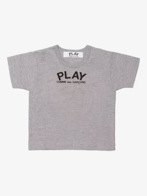 Comme Des Garçons Play Kids 로고 프린트 하트 장식 티셔츠
