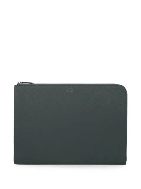 Smythson 대형 파나마 가죽 노트북 케이스