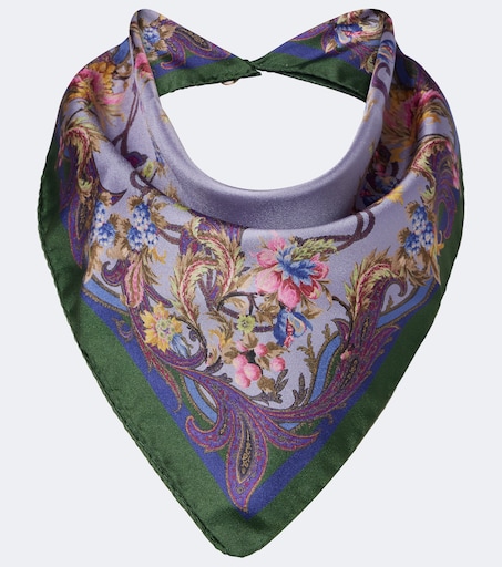 ETRO 프린트 실크 트윌 스카프