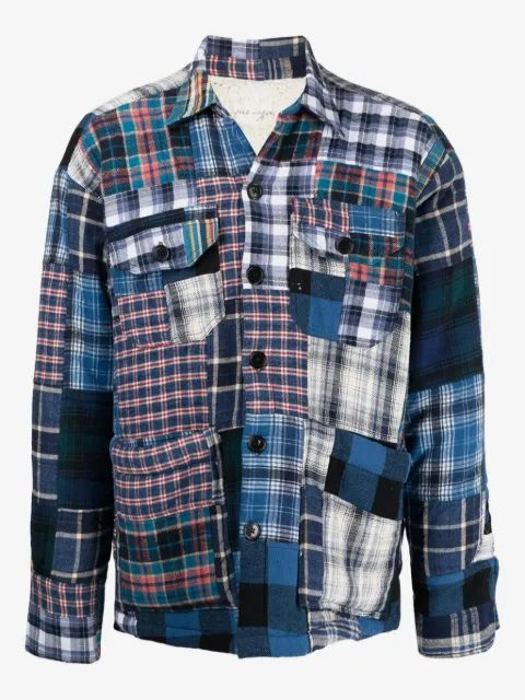 GREG LAUREN 패치워크 코튼 셔츠 자켓