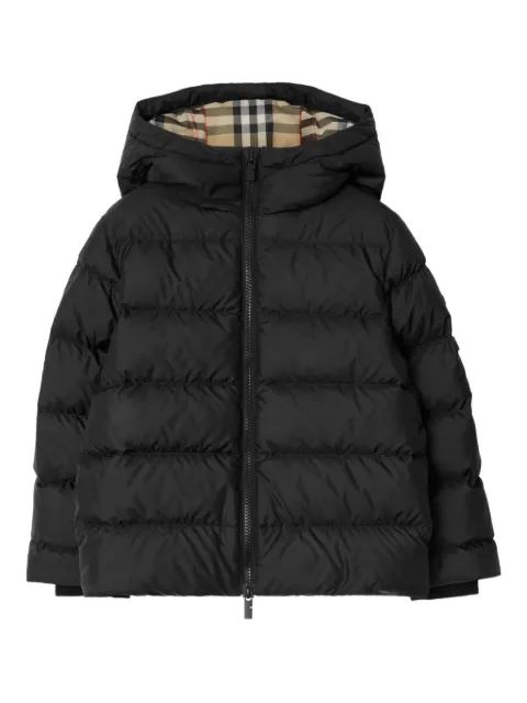 Burberry Kids 후드 퍼프 자켓