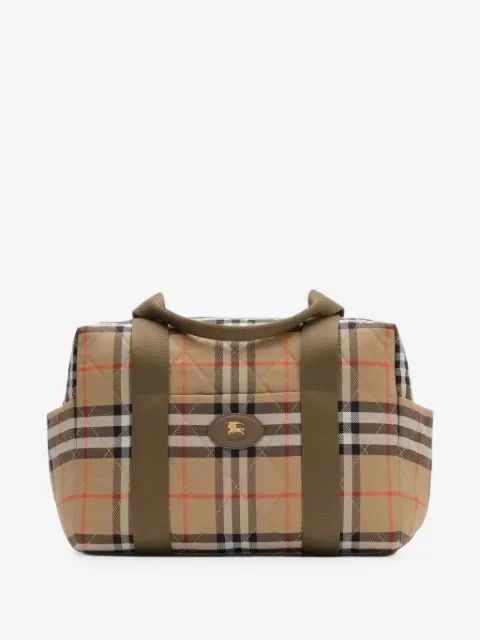 Burberry Kids 체크 나일론 체인지백