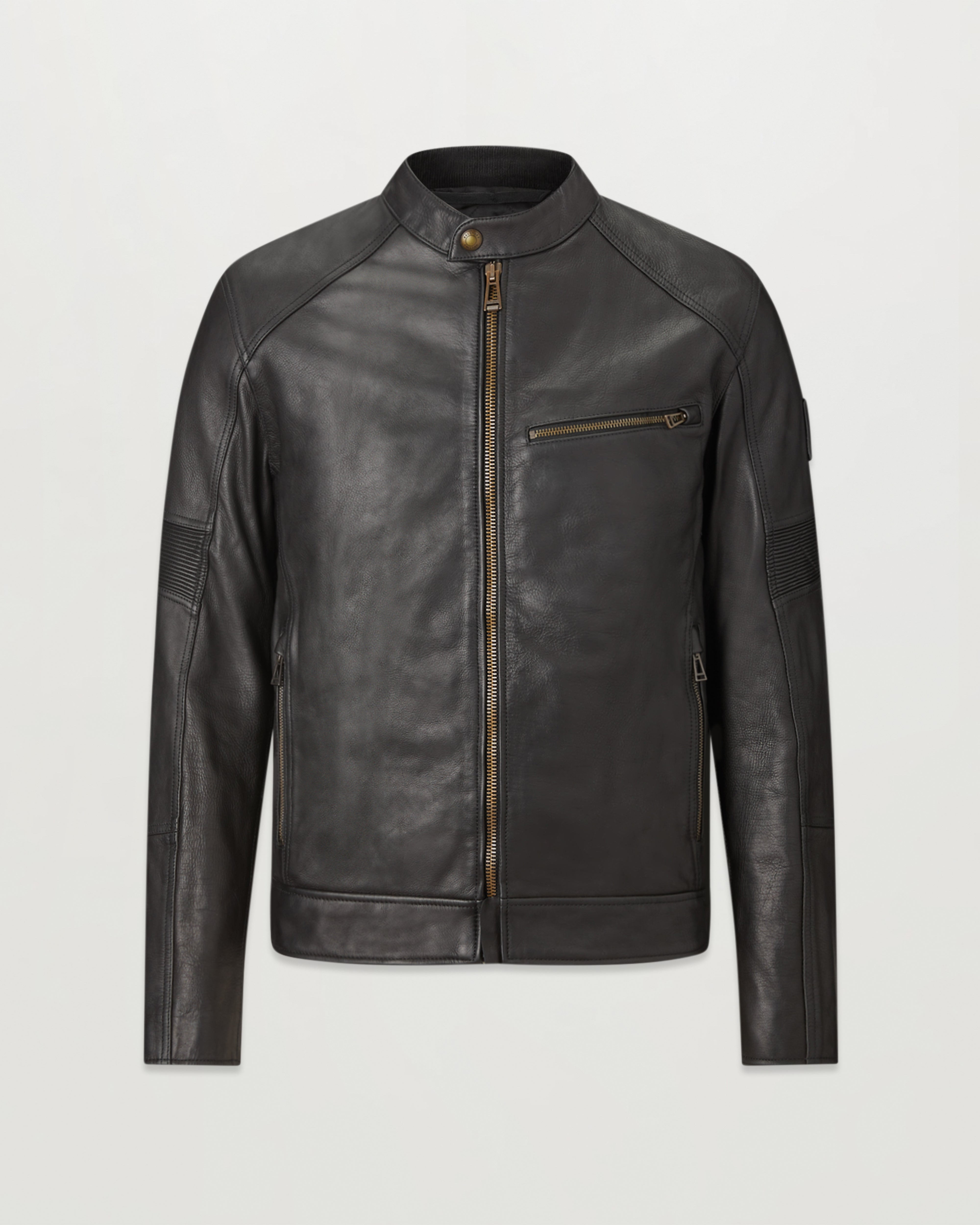 BELSTAFF 반가드 자켓 남성 세탁 가죽 블랙