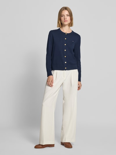 TOMMY HILFIGER 레귤러 핏 스트릭 자켓 면 혼합 골드 버튼 마린