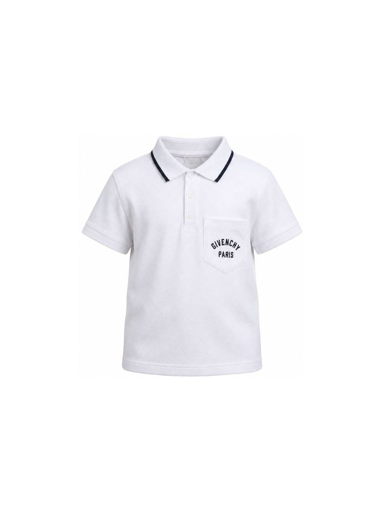 Givenchy Kids 로고 프린트 패치 포켓 폴로 셔츠