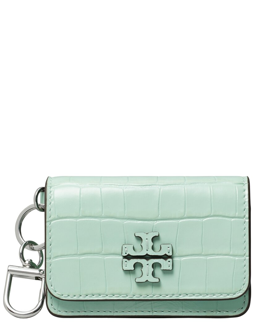 TORY BURCH 테아 엠보스드 플랩 가죽 카드 케이스