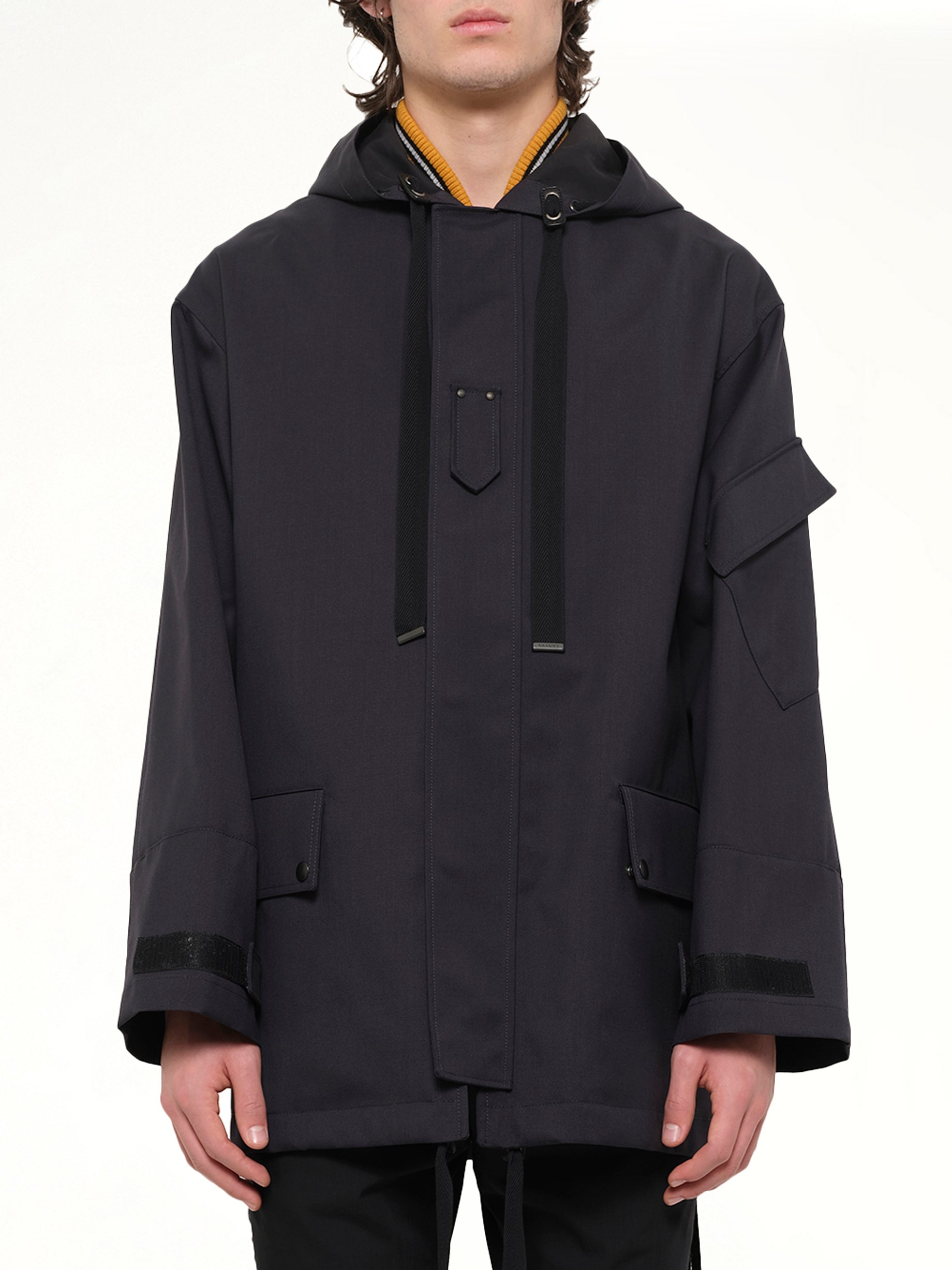 LANVIN 파카 사이드 지퍼 네이비