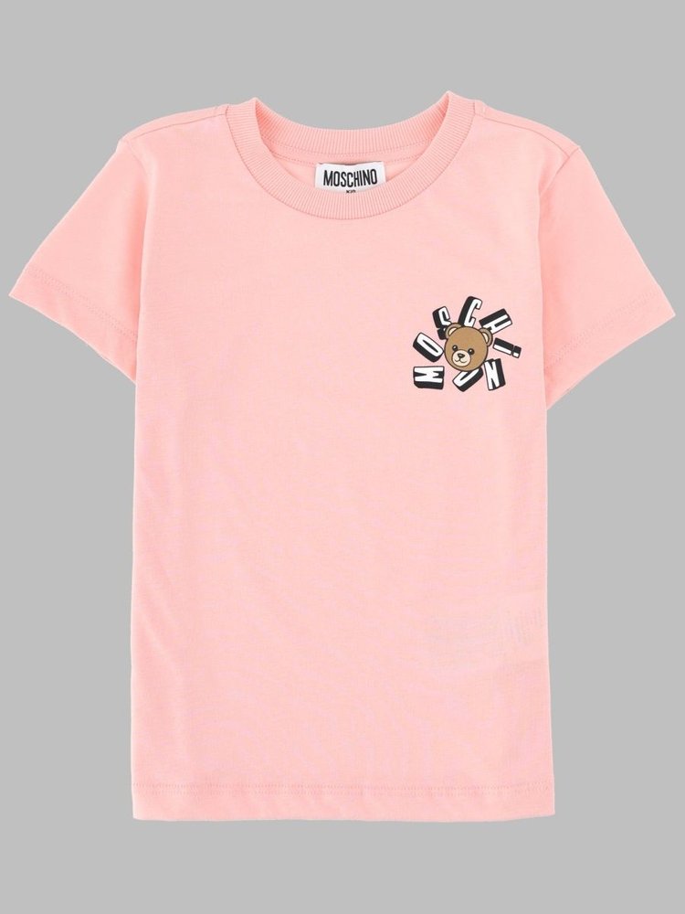 Moschino Kids 로고 테디 프린트 티셔츠
